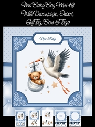 New Baby Boy Stork Mini Kit