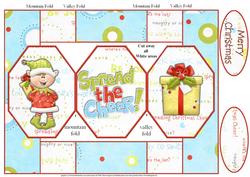 Spread the Cheer Elf Octagon Pop Up Card