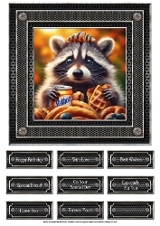 Raccoon 7x7 inch Topper