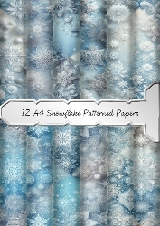 12 A4 Snowflake Backing Papers