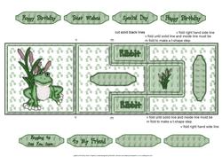 Hoppy Birthday Frog T-step Tri Fold