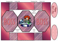 Lady Bosss Day Octagon Pop Up Card