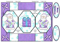 Christmas Santa Octagon Pop Up Card