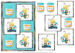 Bee Well Soon Three Square Quick Card 