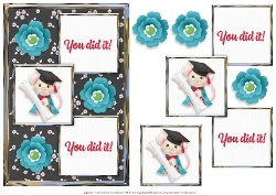 cup1445960_376 - Graduation Mouse 2 Three Square Quick Card