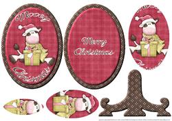 Mooey Christmas Plate Card with Pyramage