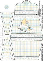 New Baby Boy Purse Shaped Card