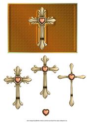 Simple Cross Sympathy Card Front