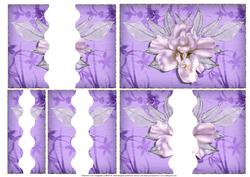 Pretty Purple Flower Wavey Edge Side Stacker