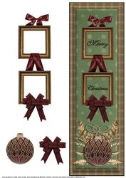 Framed Merry Christmas and Bauble Large Dl Card