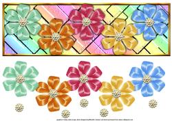 Funky Floral Bow Large Dl Card