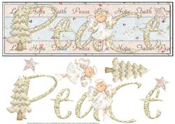 Heavenly Peace Large Dl Card with Decoupage