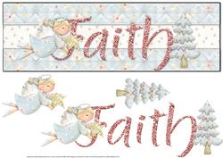 Heavenly Faith Large Dl Card with Decoupage