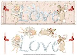 Heavenly Love Large Dl Card with Decoupage