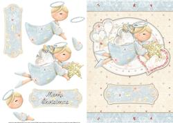 Heavenly Angel Card Front with Decoupage