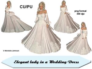 Elegant Lady in a Wedding Dress