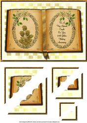 50th Golden Wedding Book Deckle Edge Stacker