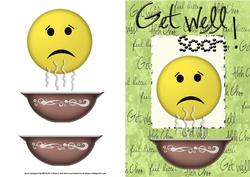 Get Well Male Card with Decoupage