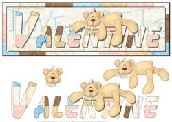 Valentines Bear Girl Large Dl Card