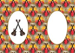 You Rock Guitars and Flaming Heart Insert