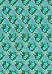 Blue/green Music and Hibiscus Background