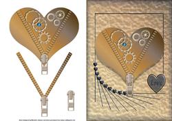 Love Puddles Steampunk Card Front