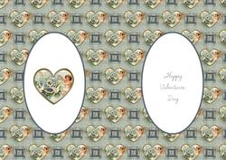 Vintage Valentines Blue Insert