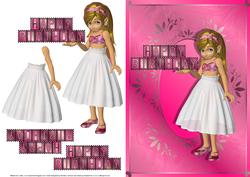 Cute Sadie Birthday Card Front with Decoupage