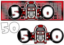 Jukebox Jury 50 Large Dl Card with Decoupage