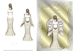 Sympathy Angel Card Front with Decoupage