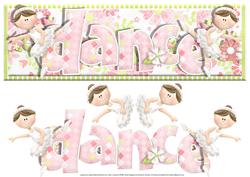 Dancing Girls Ballerina Large Dl Card