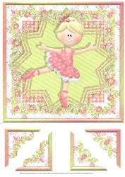 Twinkle Toes Ballerina 8x8 Card Front