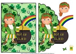 Girl St Patricks Day Scallop Envelope Card