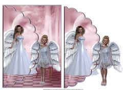 Angels in Heaven Scallop Envelope Card