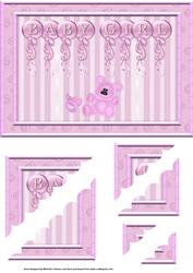 Baby Girl Deckle Edge Stacker