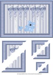 Baby Boy Deckle Edge Stacker