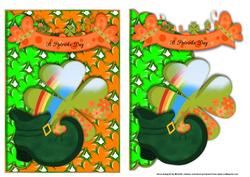 St Patricks Day Scalloped Edge Envelope Card