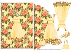 Summer Dress Set Scalloped Edge Card