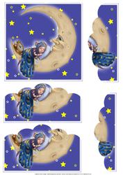 Sleepytime Cute Elf Scalloped Edge Bottom Stacker