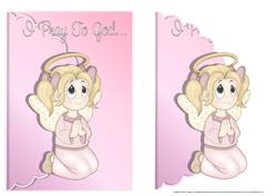 I Pray to God Scalloped Edge Envelope Card