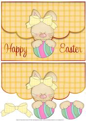Easter Bunny Scalloped Edge Envelope Card