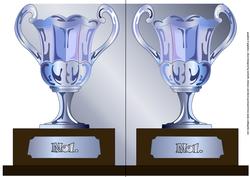 Silver No.1 Trophy Shaped Quick Card
