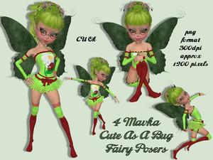 4 Mavka Cute as a Bug Fairy Posers