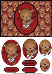 Rock Bear Card Front with Pyramage