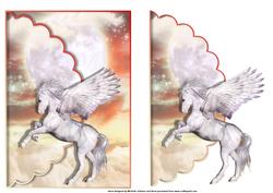 Pegasus Scalloped Edge Envelope Card