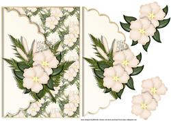 Hibiscus Scalloped Edge Envelope Card