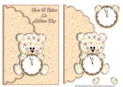Time to Relax Teddy Bear Scalloped Edge Envelope Card