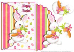 Cute Easter Bunny Scalloped Edge Envelope Card