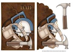 DIY Dad Fathers Day or Birthday Scalloped Edge Envelope Card
