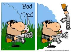 Bad Dad Scalloped Edge Envelope Card